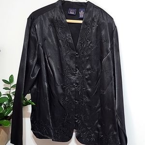 Laura Scott Black Blouse